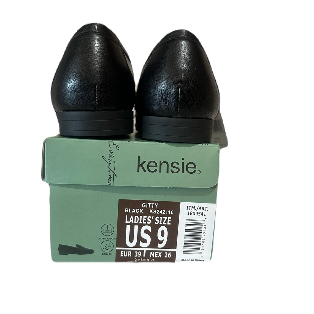 Kensie Ladies Penny Black Loafers - Picture 7 of 7